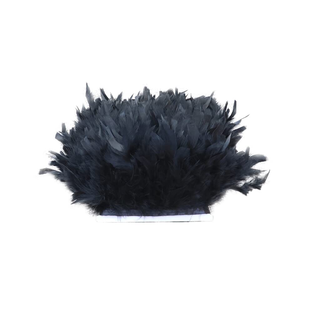 Ruban Plumes De Dinde Naturelles - 2m De Frange Moelleuse - Pour Costumes, Mariage Et DIY - Multiple Couleurs