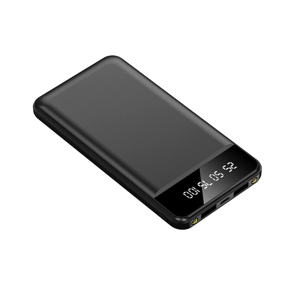 Fuente de alimentación portátil XCC de 20000 mAh para cargar móviles negros en viajes largos