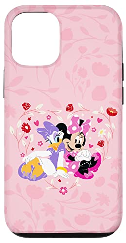Coque iPhone 12 Pro Minnie Daisy BFF Heart Rose - Protection Fine