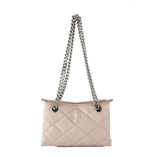 Sac à bandoulière Cleo rose en cuir idéal pour vos sorties urbaines chic