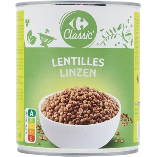 Lentilles Nutri-Score A Carrefour Classic' aux ingrédients simples et naturels