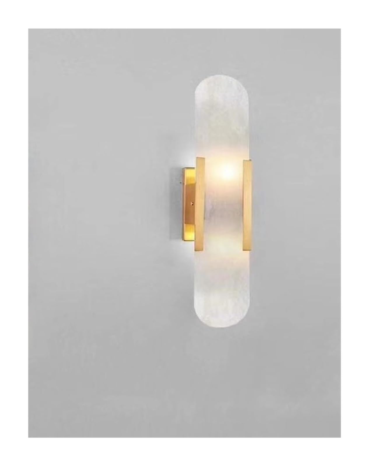 VDOQTLJT Mid-Century Indoor Wall Lamp Modern Gold Linear Design Light White Marble LED Sconce Lamps sconces(Gold)