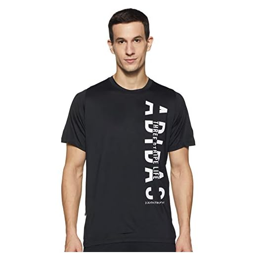 Adidas Men's Printed Regular fit T-Shirt (FS3982_L_Black Large)