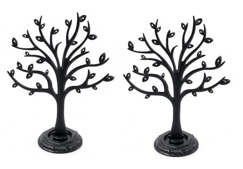Image of morel JEWEL TREE PLASTIC EARRING ORGANIZERS WITH 29 HOLES FOR STUDS, HANGING EARRINGS, SHOWROOM, EXHIBITION, ROOM DECORATION DISPLAY STAND |PACK OF 2|