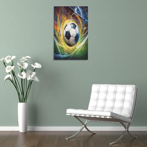 Tableau impression sur toile football 40x60cm image murale maison - 5
