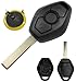 Produktbild KONIKON Autoschlüssel Schlüssel Auto Rohling Fernbedienung Gehäuse Ersatz Set + LIR2025 Batterie Akku NEU passend für BMW E39 E46 E53 E60 E65 X5 HU92