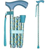 El soporte de pared plegable se pliega de forma completa hasta 11,5 pulgadas, lo que permite que sea fácilmente almacenado, transportado o guardado en la bolsa de transporte incluida resistente al agua. Con un peso de solo 33 gramos, esta caña ligera pero fuerte puede soportar hasta 250 libras y cuenta con una punta de goma antideslizante, que le da una tracción adicional para ayudar a mantener un equilibrio adecuado.