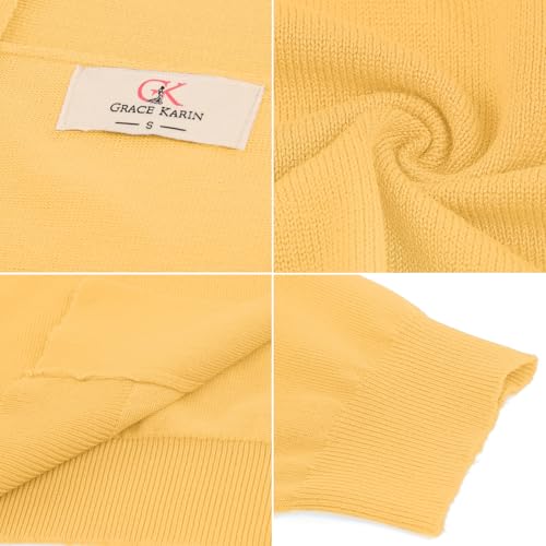 Image of GRACE KARIN Women Cardigan Sweaters Lightweight Knit Cropped Cardigans Trendy 3 /4 Sleeve Shrug Bolero S-3XL