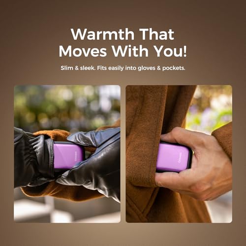 OCOOPA Magnetic Rechargeable Hand Warmers 2 Pack, Card-Style Electric AI Hand Warmers 5000mAh, Pocket Portable Hands Heater, UL Certified, for Men... - Image 2