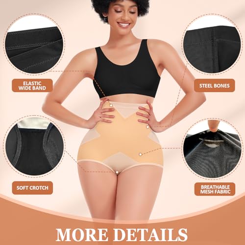 Image of Werena Tummy Control Shapewear for Women Shaping Panties Underwear High Waisted Cincher Body Shaper Slimming Panty Girdle
