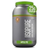 Isopure Whey Isolate Protein Powder with Vitamin C & Zinc for Immune Support, 25g Protein, Low Carb & Keto Friendly, Flavor: Apple Pie, 3 Pounds (Packaging May Vary)