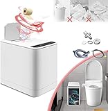 VULID Bote de Basura Inteligente Baño doméstico, Triturador de Basura de Inodoro doméstico con Tapa Abierta Protección de Cierre para Papel higiénico, Servilleta Sanitaria, Cabello, Condón (IPX3)