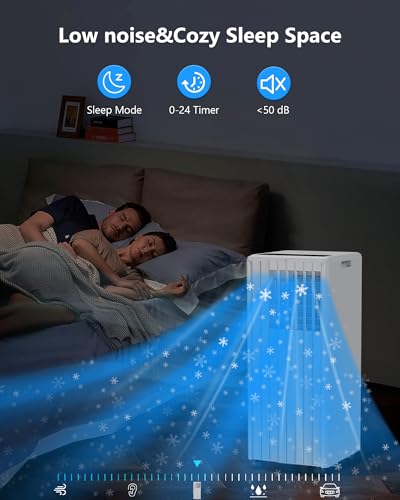 Portable Air Conditioner,8000BTU(ASHRAE) Potable AC with Dehumidification and Fan Function,Remote Control Air Conditioner for Bedroom Kitchen Office,Cooling Area up to 300 Sq.Ft - Image 5