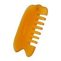 Vista 6 de Healifty 2 unids Peines Natural Peine Cuerpo Gatillo Guasha Pelo Cera de Abejas Meridiano Cuero Cabelludo Rascador Músculo Raspador Resina Sha