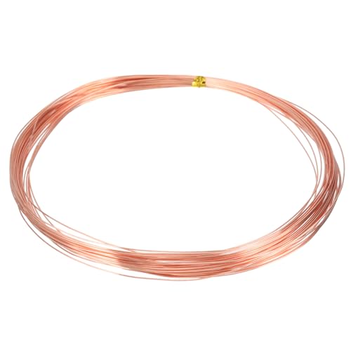 QUARKZMAN Fil De Cuivre Nu Solide À 99,9%, Fil Souple De Cuivre naturel 30 Pieds Calibre 25 (0,45mm) pour Bijoux Artisanat Jardinage Électroculture (9m)