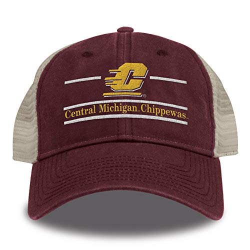 The Game Split Bar Design Trucker Mesh Hat, Maroon, Adjustable, Central Michigan Chippewas