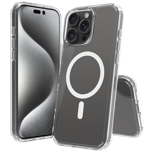 Image of iPhone 16 pro max Case [Compatible with Magsafe]Translucent Matte Phone Cover, [10 FT Military Grade Drop Protection] Slim Durable Shockproof Protective (Transparent Magnetic, iPhone 16 Pro Max)