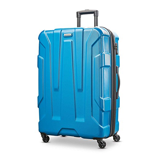 Samsonite Centric Hardside Expandable Luggage with Spinner Wheels, Caribbean Blue, Checked-Large 28-Inch