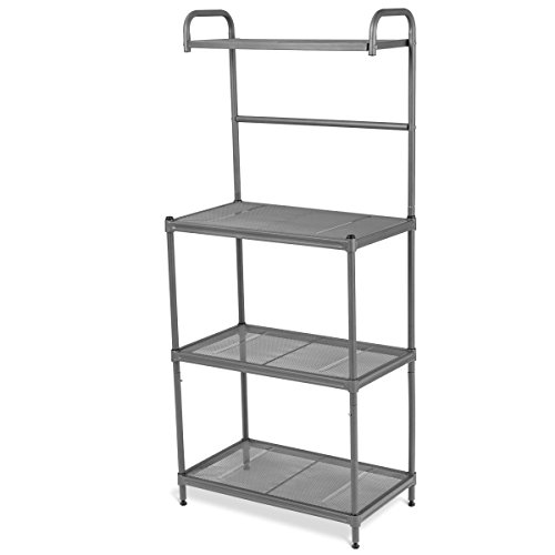 image for Giantex 4-Tier Kitchen Microwave Storage Rack Oven Stand Strong Mesh W