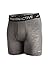 Mission Men's VaporActive Boxer Briefs (2 Pack), Black/Charcoal, Medium
