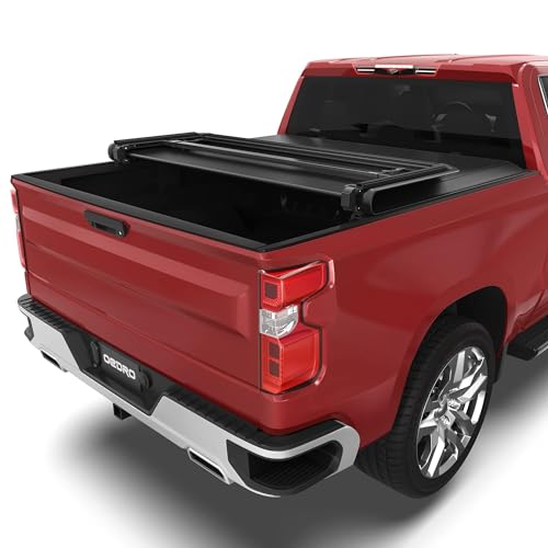 oEdRo Tri-Fold Truck Bed Soft Tonneau Cover Compatible with 2019-2026 Chevy Silverado 1500 / GMC Sierra 1500 New Body Style, Fleetside 5.8 Feet Bed w/o Multi-Flex Tailgate by OEDRO - Used condition - US$200.09