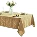 Newbridge Barcelona No-Iron Soil Resistant Fabric Damask Tablecloth - 60 X 102 Oblong - Gold
