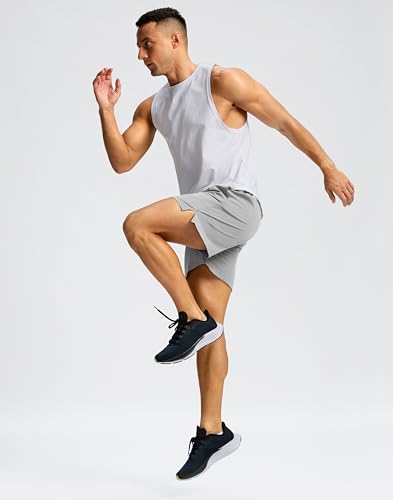 Image of Soothfeel Men's Running Shorts with Zipper Pockets 9 inch / 7 inch / 5 inch Quick Dry Eight Basketball Gym Workout Athletic Shorts