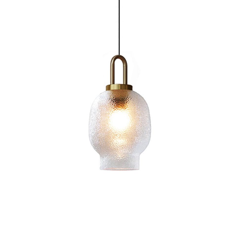 Modebhd Light Water Glass Pendant Lamps Transparen With Shade Hanging Handcrafted Art Ceiling S Metal Fittings Chandelier E27 Base Pendant Ing Fixture Hallway Bedside