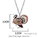 WEVENI Enamel Alloy Thanksgiving Turkey Necklace Chicken Pendant Charms Fashion Jewelry Gifts (Cider)