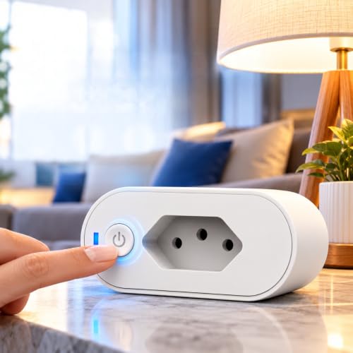 Tomada Inteligente Wi-Fi com Smart Plug Com Monitor De Consumo Bi...