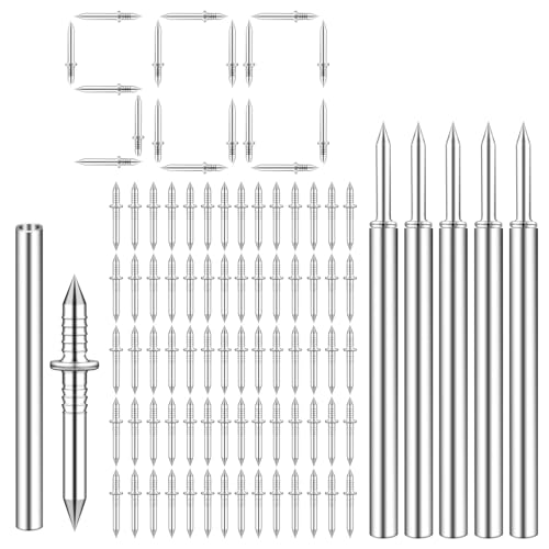 500 PCS Double-Headed Skirting Nails – Invisible Solid Wood Baseboard Fasteners with Sleeve Tool (Seamless Finishing)