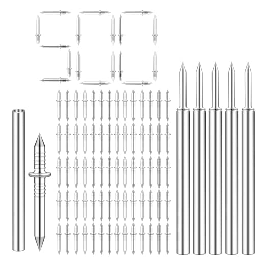 500 PCS Double-Headed Skirting Nails - Invisible Solid Wood Baseboard Fasteners with Sleeve Tool (Seamless Finishing)