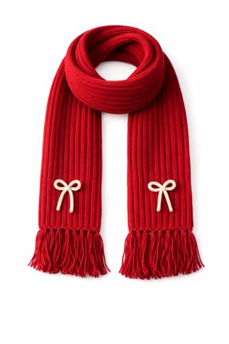 Image of KB STAR Cute Bow Women Casual Luxurious Premium Checkered Acrylic Woolen Muffler /Scarf /Stole for Winter