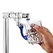 Topyond Glass Cup Rinser, Push Back Cup Washer, Bottle Cleaner for Kitchen Sink, Glass Washer with Faucet Head, Cup Rinser Sink Attachment for Bar, Coffee Shop, Home Kitchen