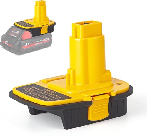 DM18D Converter for DeWalt 18v to 20v Battery Adapter with USB Port for Dewalt Tools, for Milwaukee M18 18V Lithium, fit for DeWalt 18v XRP Ni-Cad Cordless Tools