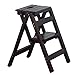 MTYLX lo Sgabello Di Punto, 2 in 1 Leggero Pieghevole Multifunctionalfolding Passo Sgabello, 2 Passo Legno Scala Sgabello Sgabello Stair Chair Piedi Sgabello Multi-Function Display Stand Fiore Rack C