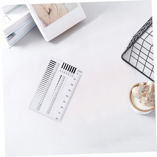 DEARMAMY Präzisionslineal Zur Rissbreitenmessung in Beton Transparentes Kunststoff Messwerkzeug Mit Klaren Skalen Für Flecken Und Kratzer Inspektion Tragbares Oberflächenprüfgerät
