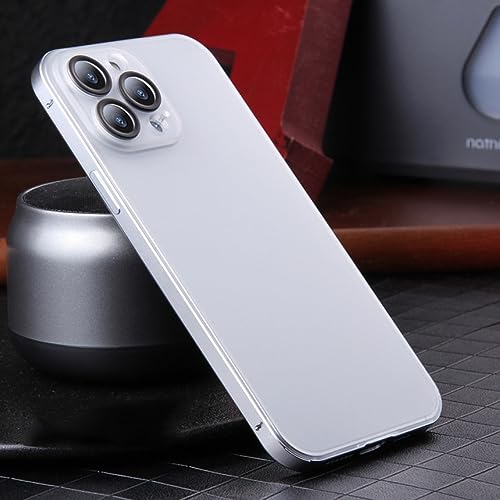 Coque iPhone 13 Pro rigide argent avec protection caméra intégrée
