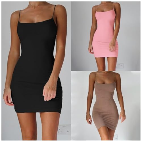 Vestido sexy mini vestido colado ao corpo sexy 2024 verão curto costas nuas alças finas vestidos ape