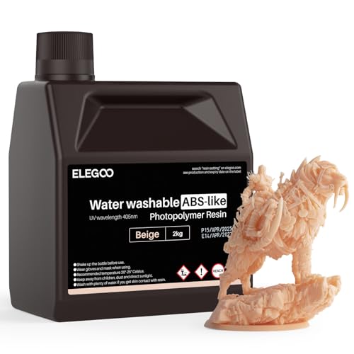 ELEGOO Water Washable ABS-Like 3D Printer Resin Beige 1000g