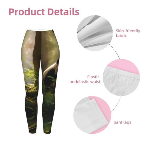 Leggings para mujer para gimnasio y diario, mallas de tacto suave con diseño de panda 6