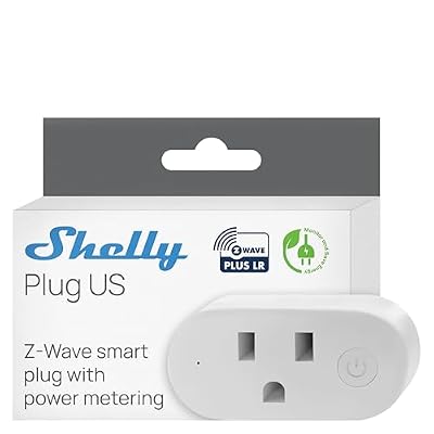 Shelly Wave Plug US LR | Z-Wave Long Range Smart Plug with Power Monitoring 15 A | Home Automation | iOS Android App | Low Power Consumption | Smart Schedules & Scenes | Bulletproof Security