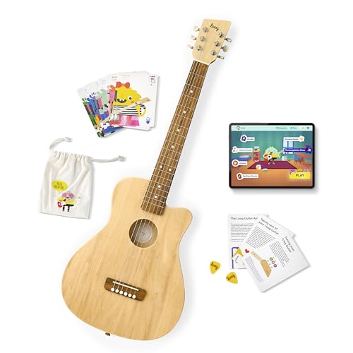 Image of Loog Pro 6 Acoustic kids real guitar for Beginners Compact size Ages 9+ Learning app and Lessons included
