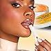 HAIOLORPRO 4PCS Turmeric Lip Scrub and Turmeric Lip Balm with Brush Set, Natural Lip Scrubber Exfoliator for Dry, Dull, Chapped, Dark lips, Reduces Fine Lines, Deeply Hydrates and Moisturizes