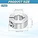MECCANIXITY 2Pcs Shaft Collar 16mm Bore Single Split 304 Stainless Steel Clamping Shaft Collars for Industrial Automation Conveyor Belt Systems