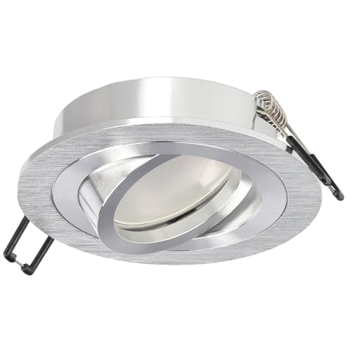 EDO CERI 1 OV Silver - Lámpara de techo (orientable, redonda, LED, empotrable, aluminio, EDO777140)