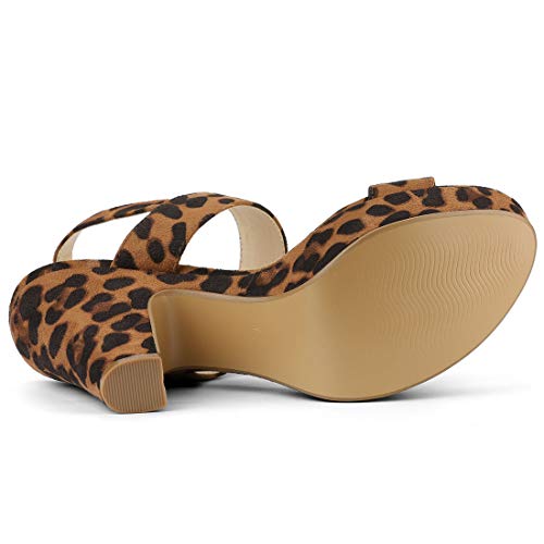 Image of Allegra K Women's Slingback Platform Heels Chunky High Heel Sandals