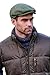 Mucros Weavers Men's Irish Made Trinity Cap (Green Herringbone, X-Large)