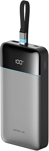 CUKTECH 100W Power Bank 25,000mAh, Dual-Way Fast Charging & Triple Charging Ports, Digital Display for Laptops, iPhone 15, MacBook Pro with 9-Fold Safety Protection - 1