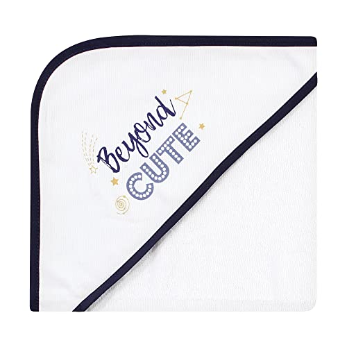 Image of Hudson Baby Unisex Baby Cotton Rich Hooded Towels, Solar System, One Size